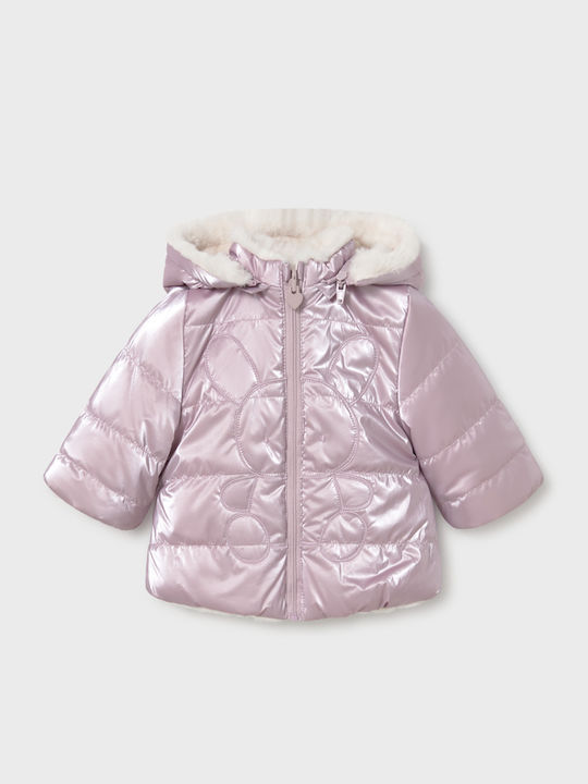 Kinderjacken & Winterjacken Casual Kurze Beidseitig mit Futter & Kapuzen- Lila