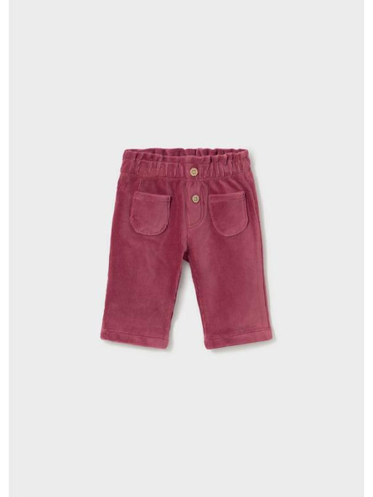 Kinderhose aus Samt in Rosa von