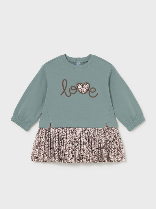 Mayoral Girls Sweatshirt Dress Long Sleeve Blue