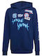Kinder-Sweatshirt mit Kapuze und Taschen Blau Graphic