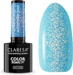 Claresa Цвят Soak Off UV LED Полутраен Лак За Нокти Светлосин