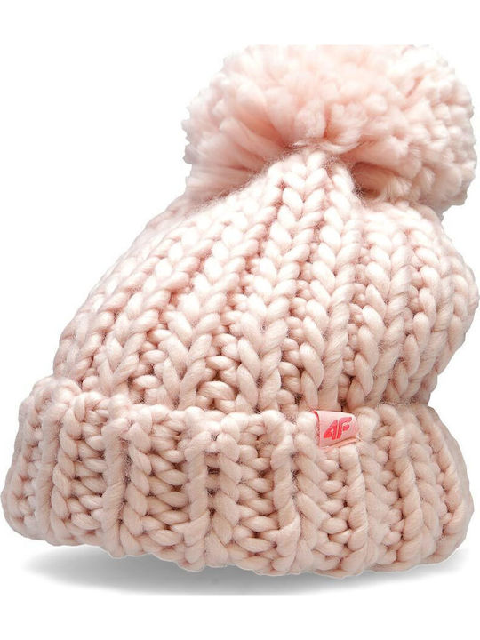 Beanie Women's Knitted Beanie in Pink Colour