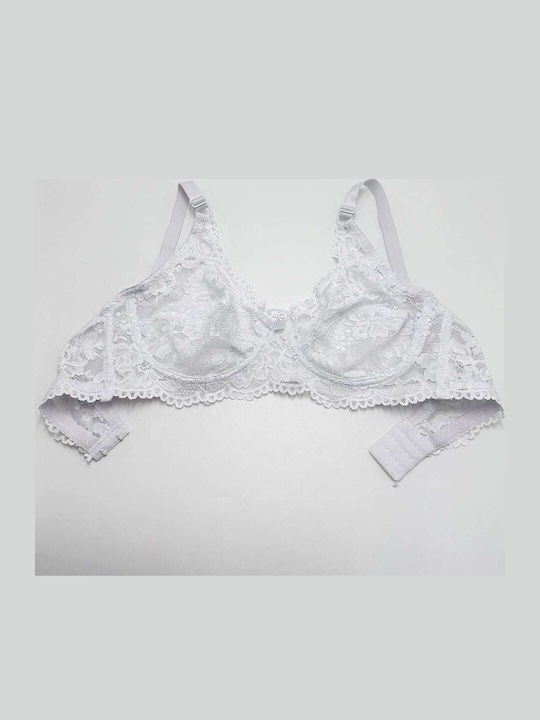 Rosa Junio White Bra Without Padding With Under...