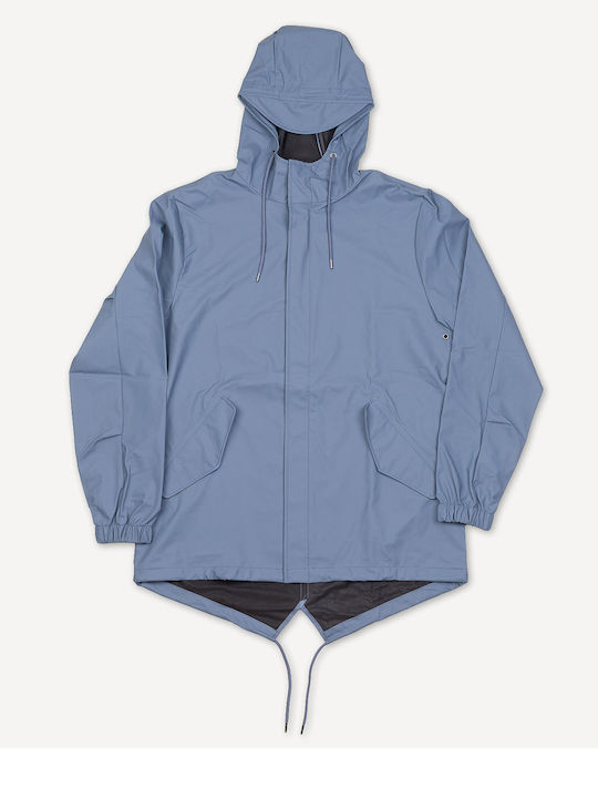 Rains Geacă Fishtail Waterproof Blue Dusk