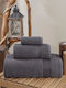 Rebeka Home Σετ Πετσέτες Μπάνιου 3τμχ Graphite