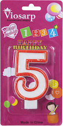 Birthday Number Candle 5 Happy Birthday