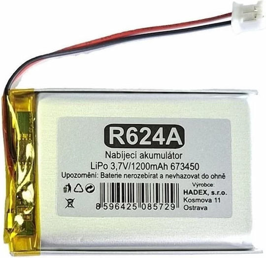 Hadex Li-Po Battery 3.7V 1200mAh 1S for RC Vehicle