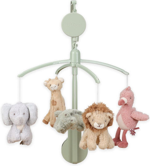 Little Dutch Cot Mobile with Music Safari Friends for Newborns