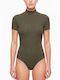 Micromondal Bodysuit Turtleneck Khaki