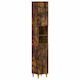 vidaXL Bathroom Floor Column M30xD31xH190cm Black