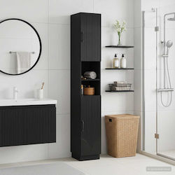 vidaXL Bathroom Floor Column M30xW31xH187cm Black