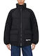 Women's Puffer Jacket for Winter Black