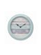 Wall Clock Plastic Light Blue
