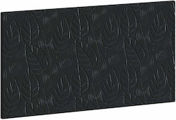 vidaXL Дървено Черно Табло за легло 100x50cm