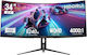 Koorui G3441XC Ултраширок VA Извит Gaming Монитор 34" QHD 3440x1440 240Hz
