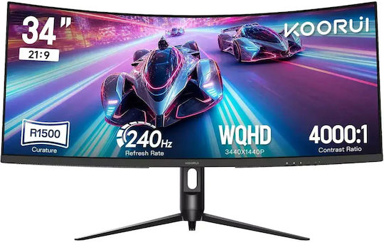 Koorui G3441XC Ултраширок VA Извит Gaming Монитор 34" QHD 3440x1440 240Hz