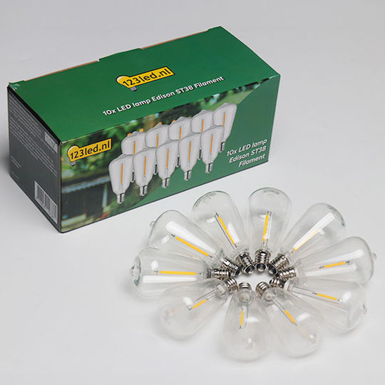 Becuri De Schimb Pentru Ghirlanda De Iluminat E12 123led Edison St38 2700k Filament 24v 10 Bucăți