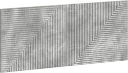 vidaXL Дървено сиво табло за легло 120x50cm