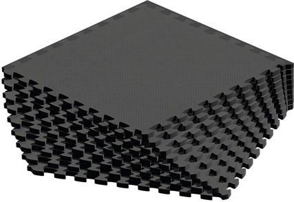 Rebel Active Saltele Puzzle pentru sală de sport Negre 60x60cm 9 bucăți