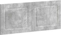 vidaXL Табла за легло Дървена Сива 120x50cm
