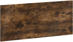 vidaXL Дървено кафяво табло за легло 120x50cm