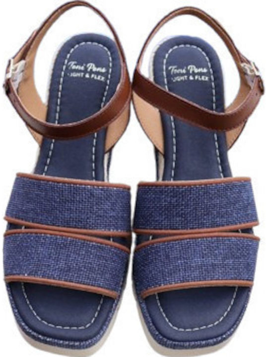 Sommer Damenplattformen Marineblaue