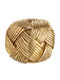 Zen Collection Polyester Gold Plant Pot 11x11x11cm