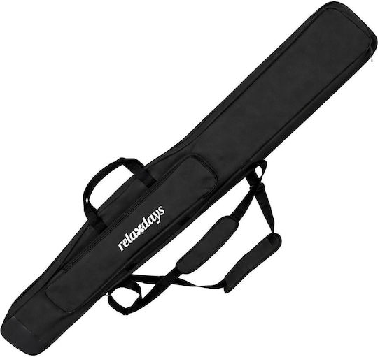 Relaxdays Large Fishing Rod Bag with 3 Compartments 2 Pockets 150 cm Black 10052409_8150