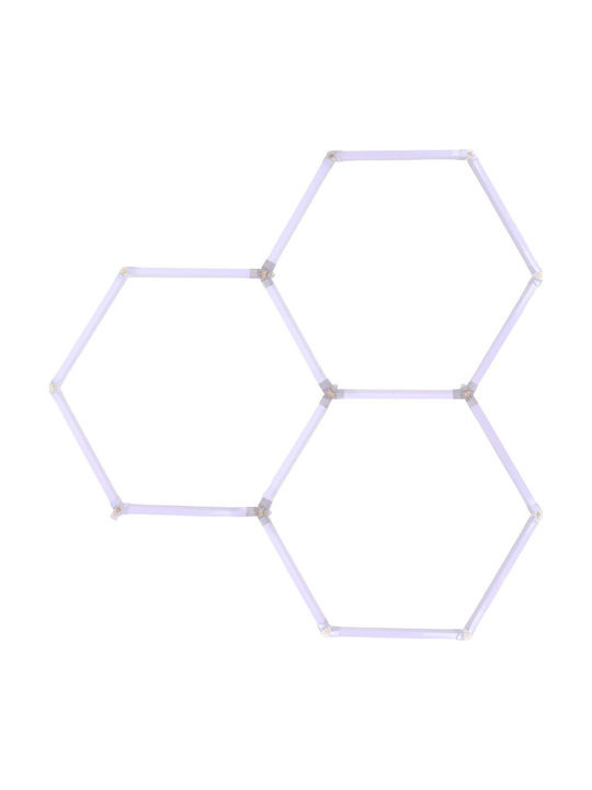 Einparts Παραλληλόγραμμο LED Panel με Ψυχρό Λευκό Φως 6500K 166x163εκ.