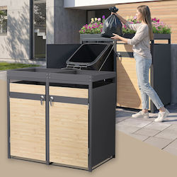 ML-Design Πλαστικός Κάδος Απορριμμάτων 240lt Γκρι