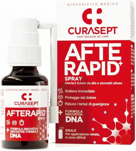 Spray Oral Curasept Aftarapid Pentru Ulcerele Bucale Accelerează Procesul De Vindecare 15 Ml