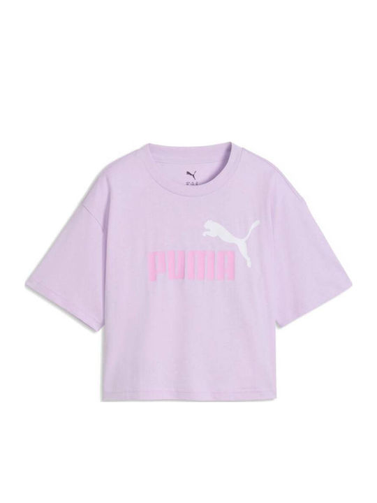 PUMA Kids Lilac T-shirt Logo Logo
