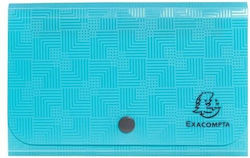 Accordion Folder-File Holder Exacompta A6 6 Positions Button Cyan 55499e Accordion Folder-File Holder Exacompta A6 6 Positions Button Cyan 55499e