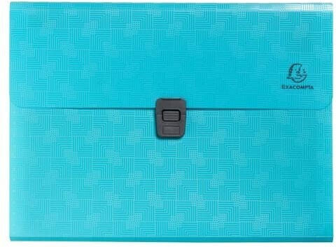 Accordion Folder-File Holder Exacompta A4 13 Positions Button Cyan 55299e