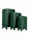 Felbags Suitcases Hard Dark Green Set 3pcs