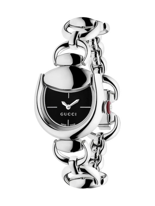 Gucci Women's Battery Watch with Silver Metal Bracelet