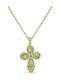 Ortaxidis Gold Cross 14K Double Sided with Chain