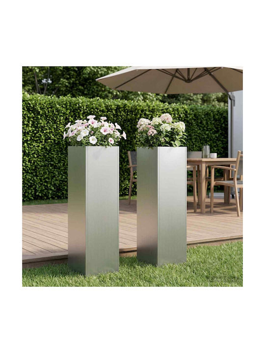 vidaXL Set 2 Metallische Bronze Pflanzgefäße 20...