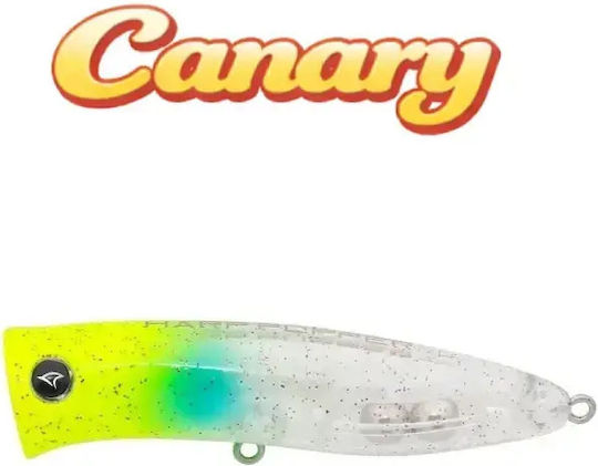 HanFishing Harp Popper 70 Τεχνητό Δόλωμα Popper No8 7εκ./9gr Canary