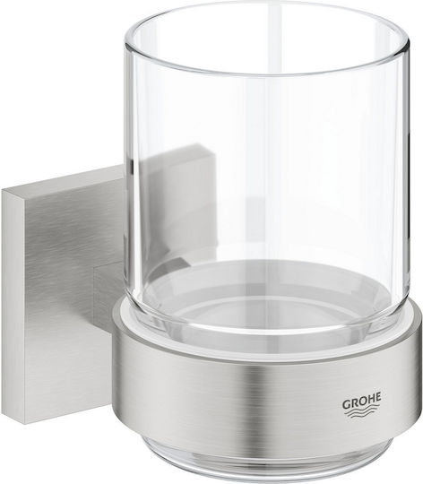 Grohe Επιτοίχια Ποτηροθήκη Γυάλινη Γκρι 4005176753718