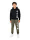 Kids Tracksuit Black-Khaki 2 Pieces
