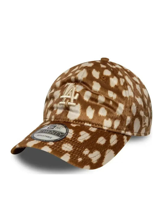 New Era La Dodgers Animal Print Dark 9twenty Регулируема Шапка Унисекс Полиестер Бежова 60844105