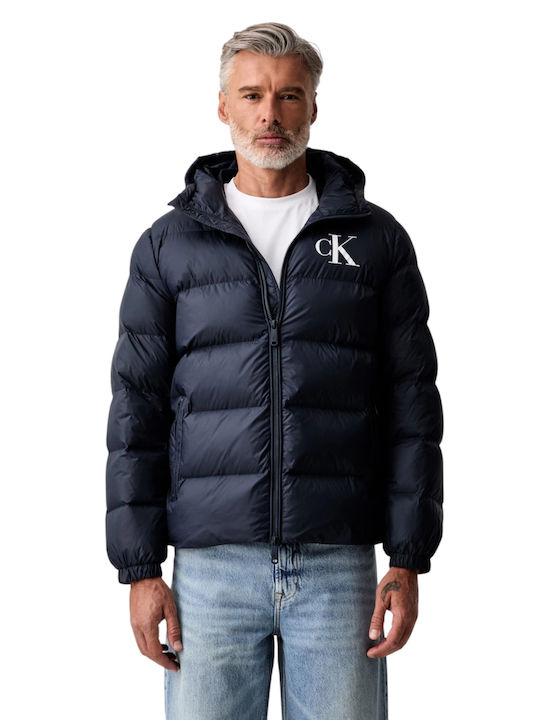 Calvin Klein Nylon Мъжко Яке Puffer Водоустойчиво и Ветроустойчиво Син