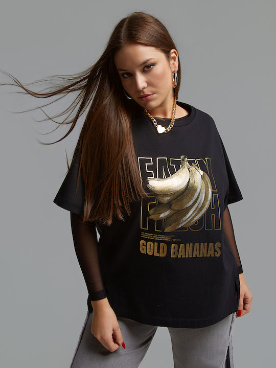 Bluza Damă Oversized Tricou Negru