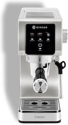 Singer Espresso Machine 1350W 20bar Pressure Silver ES 1620IN Singer Espresso Machine 1350W 20bar Pressure Silver ES 1620IN