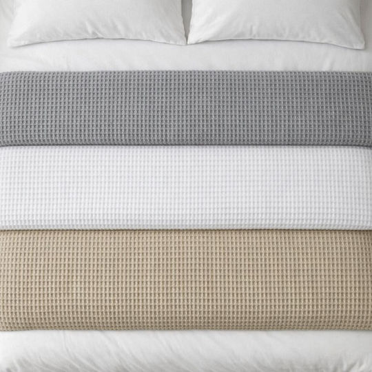 Adam Home Blanket Pique Super Double 225x240cm Cappuccino