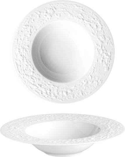 G.Benedikt Servierplatte aus Porzellan Weiß 27cm 3 Stück