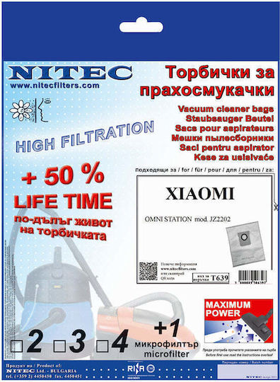 Nitec Торбички за прахосмукачка 5 бр Съвместими с Прахосмукачка Xiaomi