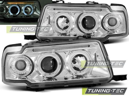 Front Car Bulbs Angel Eyes Chrome Audi 80 B4 Lpau29