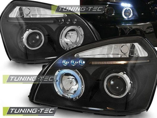 Car Bulbs Angel Eyes Front Black Hyundai Tucson 2004-2010 Lphu02